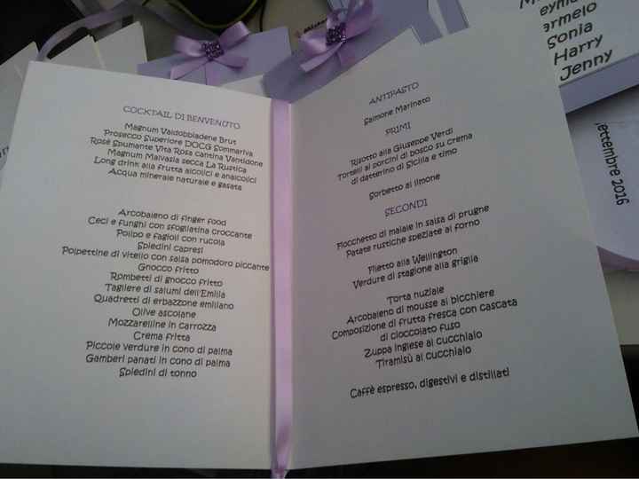 -37 ore ed ecco i nostri menù, segnatavolo ecc.. - 3