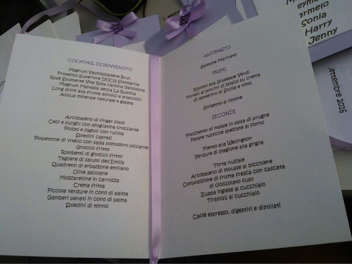 -37 ore ed ecco i nostri menù, segnatavolo ecc.. - 3