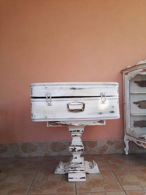 Vi presento il nostro tavolino/valigia portabomboniere tema viaggio! - 2