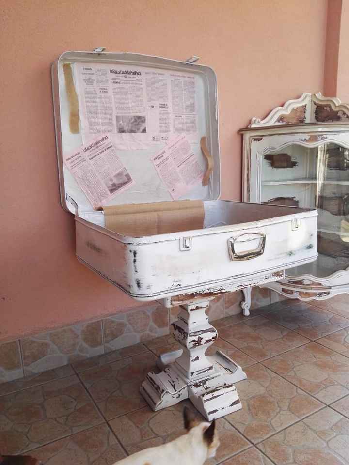 Vi presento il nostro tavolino/valigia portabomboniere tema viaggio! - 1