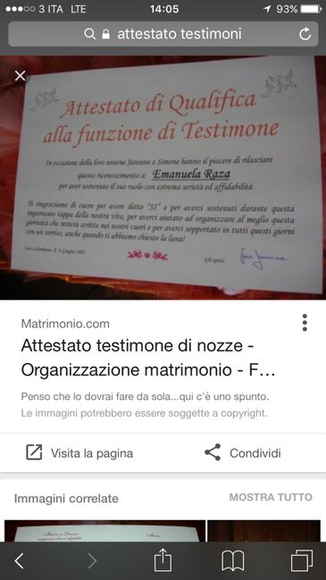 Ricordo per i testimoni - 1