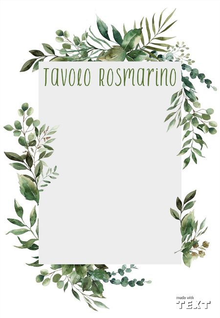 Cartoncini per tableau mariage 🌿 2