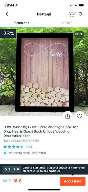 Esperienza acquisto guest book cuori legno 3