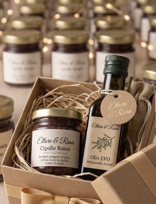 Bomboniere gourmet (olio evo e marmellata di cipolle ) 1