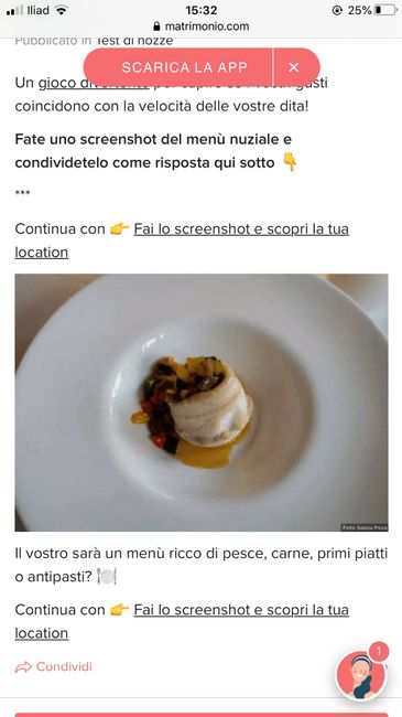 Fai lo screenshot e scopri il tuo menù - 1