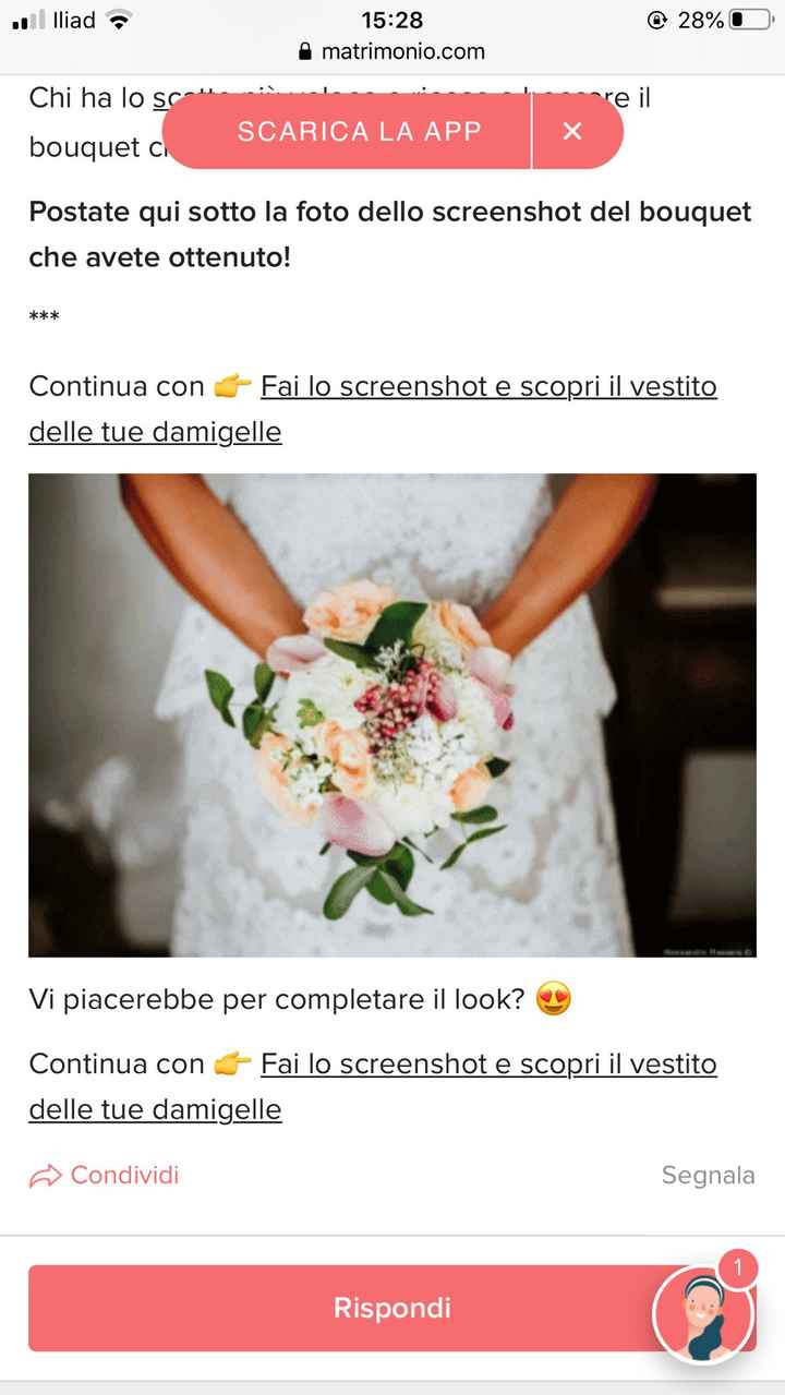 Fai lo screenshot e scopri il tuo bouquet - 1