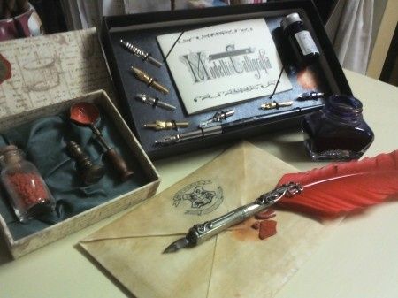 il mio set da amanuense!