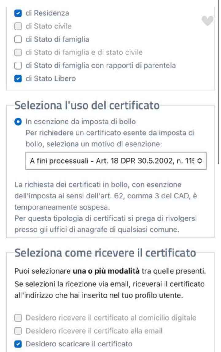 Certificato cumulativo - 1