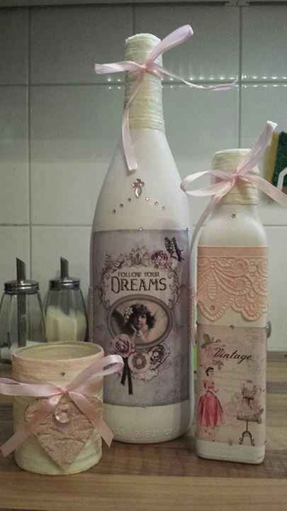 Bottiglie shalby chic  hand-made - 2