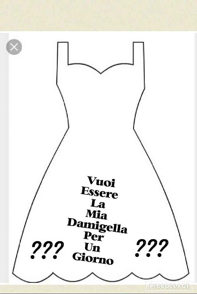 "vuoi essere la mia damigella?" - 1