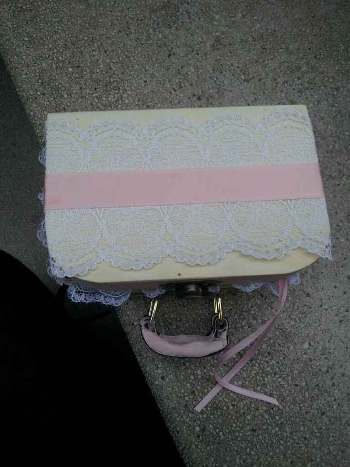 Il mio portafedi shabby,tema viaggio e cipria - 1