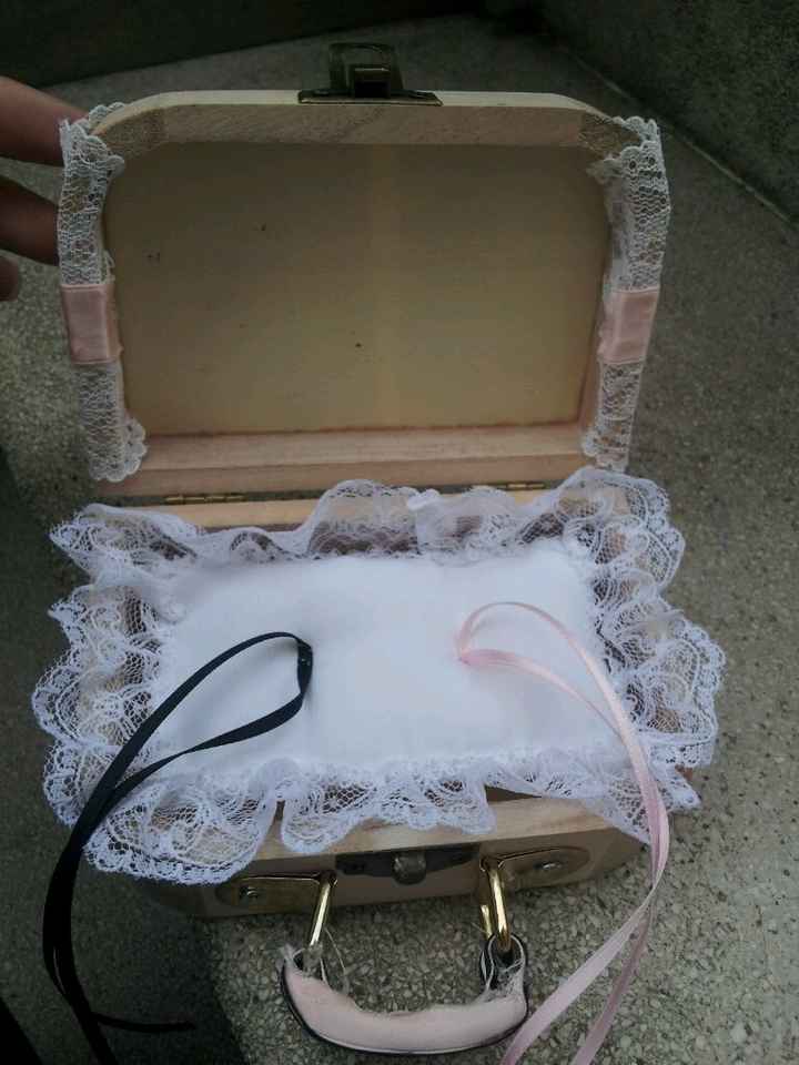 Il mio portafedi shabby,tema viaggio e cipria - 2