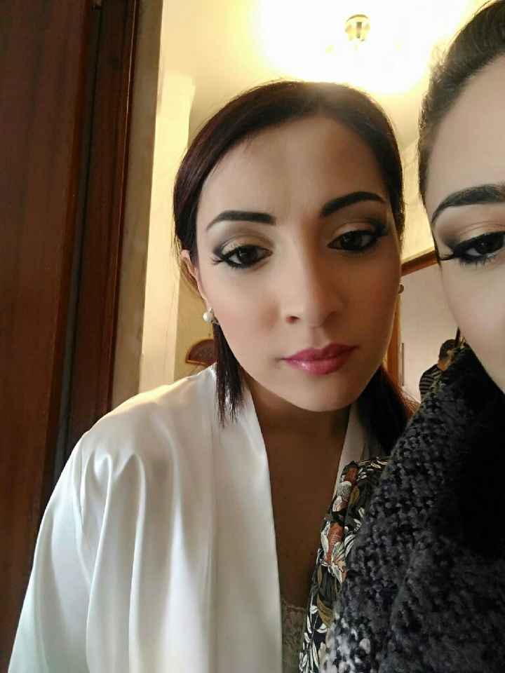 Trucco sposa per occhi e capelli castani - 1