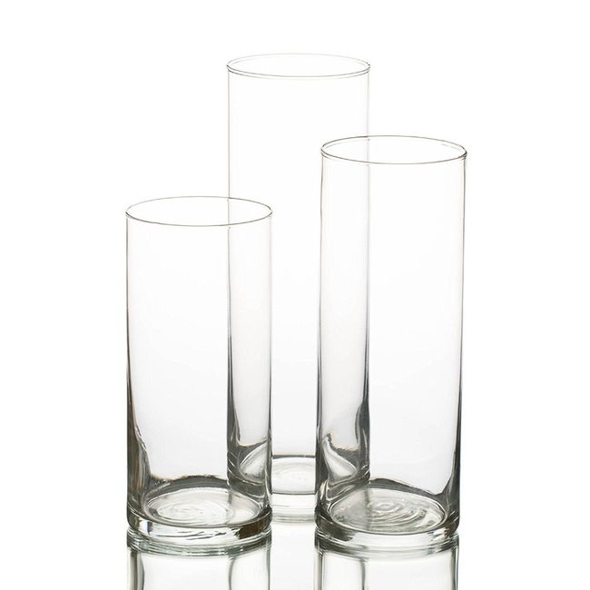  Quick Candles - Set da 3 vasi cilindrici per candele