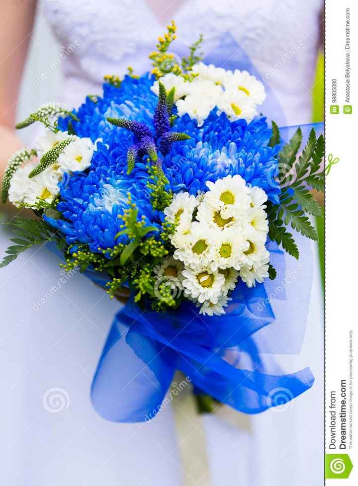 bouquet crisantemo blu