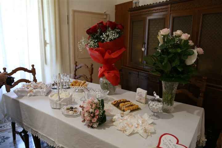 Allestimento tavolo sposa a casa - 1