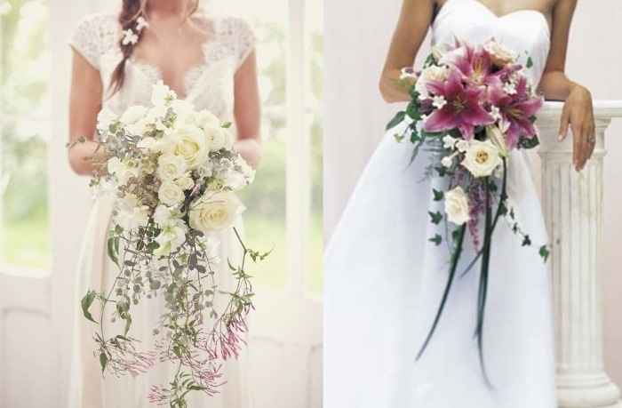 Bouquet a cascata con orchidee - 2