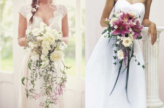 Bouquet a cascata con orchidee - 2