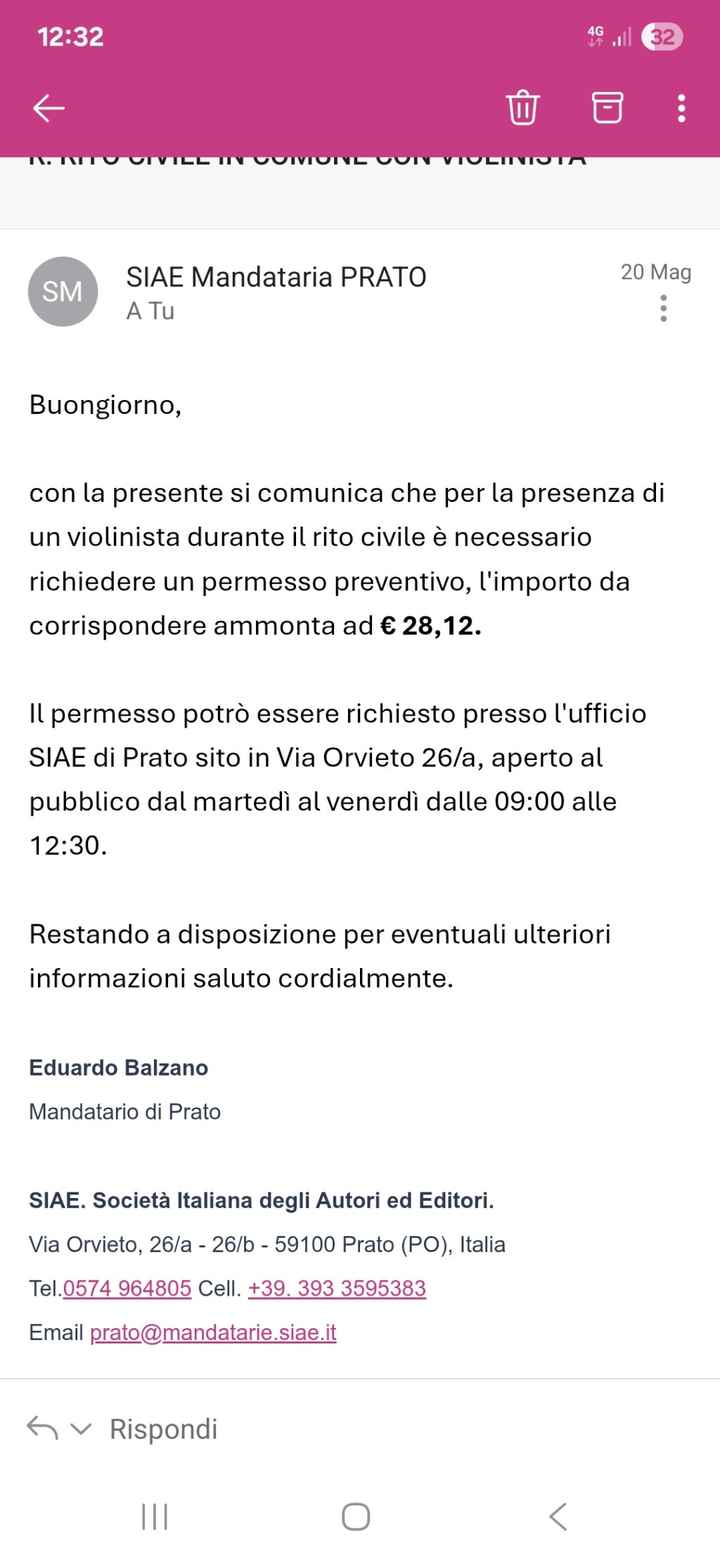 siae rito civile in Comune - 1