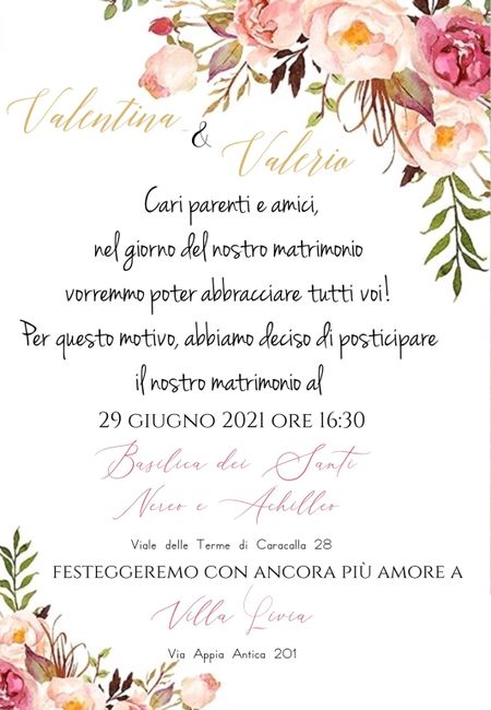 Rinvio matrimonio 1