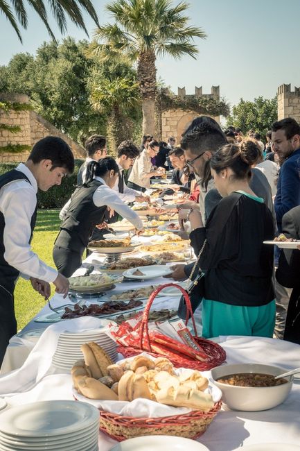 Parte del buffet di antipasti