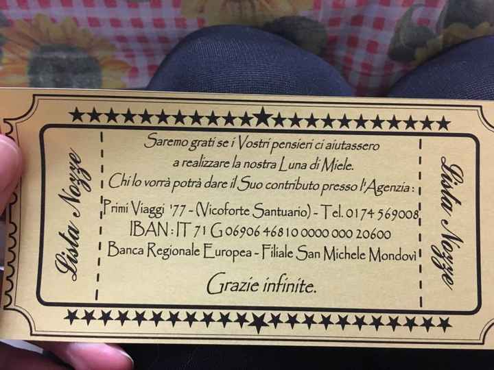 Bigliettini per viaggio di nozze nelle partecipazioni - 1