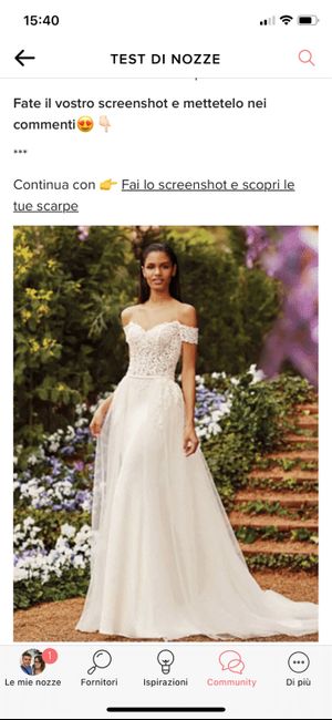 Fai lo screenshot e scopri il tuo abito da sposa - 1