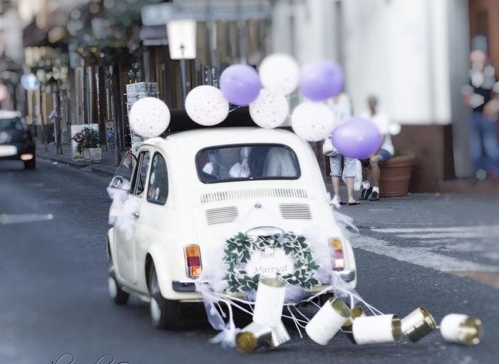 Decorazione auto sposi 👰🏼 🤵🏼 5