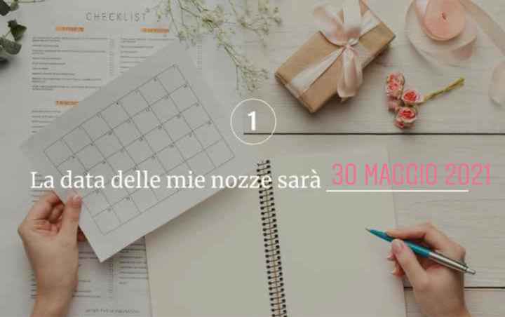 La data delle mie nozze sarà ____ - 1