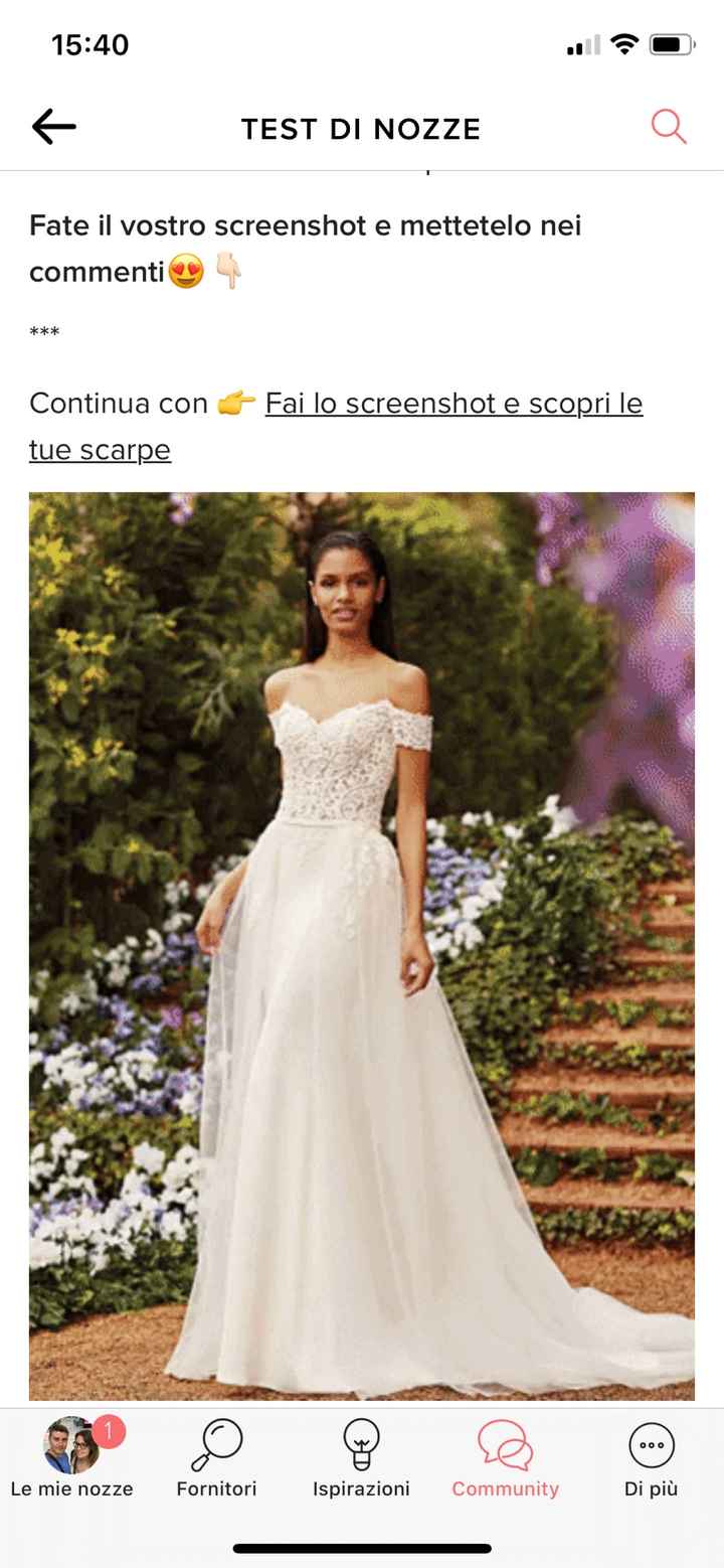 Fai lo screenshot e scopri il tuo abito da sposa - 1