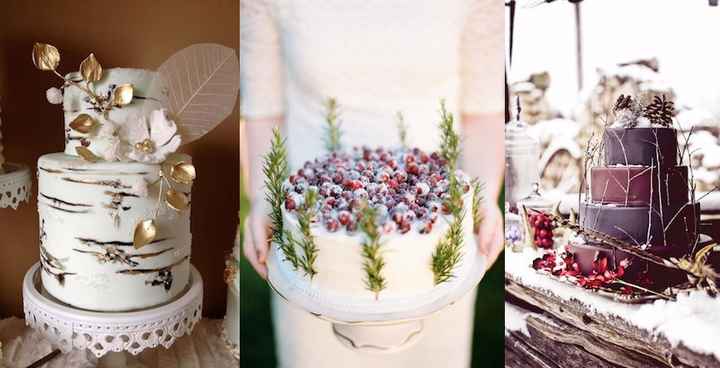 Idee torta per matrimoni invernali