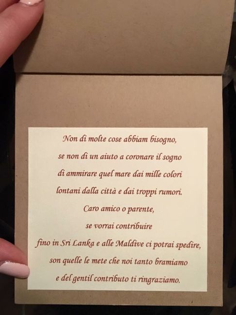 Lista viaggio di nozze - 2