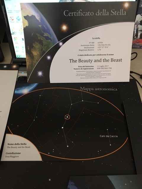 Certificato+Mappa astronomica