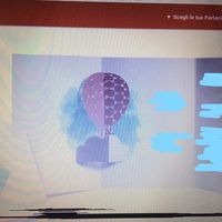 MONGOLFIERA ROSA E SFONDO CARTA DA ZUCCHERO