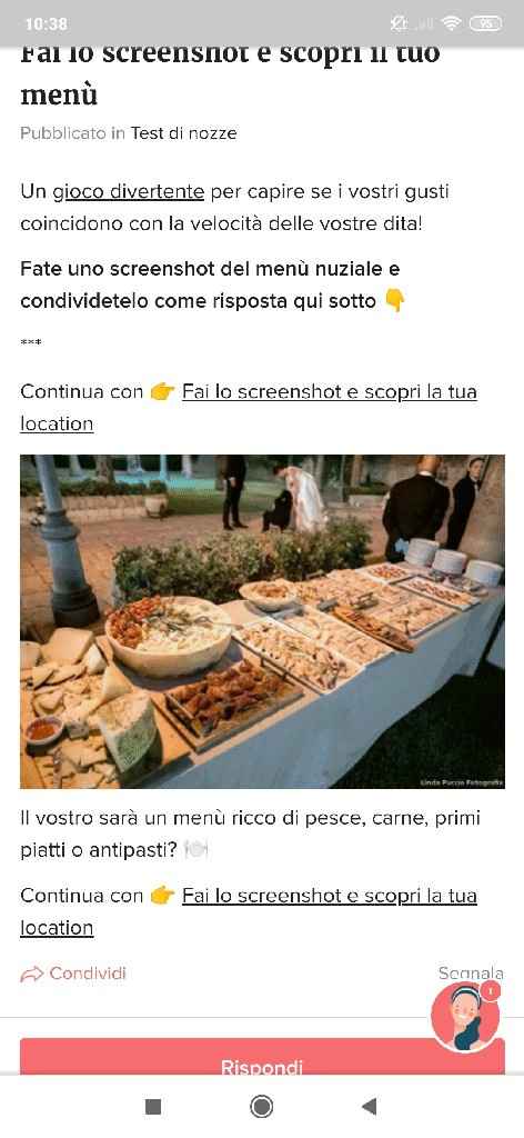 Fai lo screenshot e scopri il tuo menù - 1