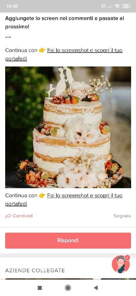 Fai lo screenshot e scopri la tua torta nuziale - 1