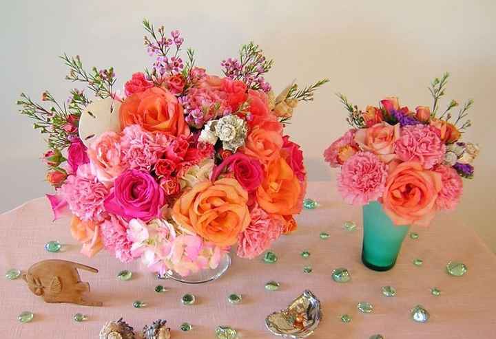 Centrotavola colorato ma sobrio