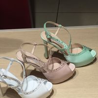 Scarpe tacco verde acqua - 1