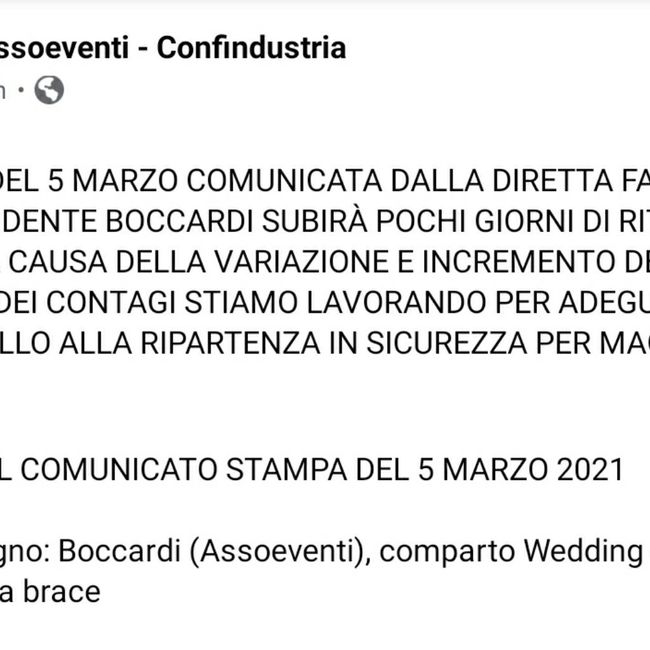 obiettivo ripartenza : maggio 2021 1