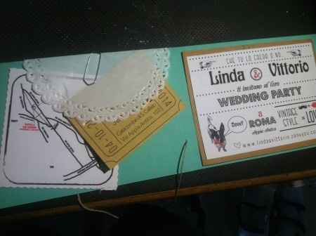 Partecipazioni vintage chic interno