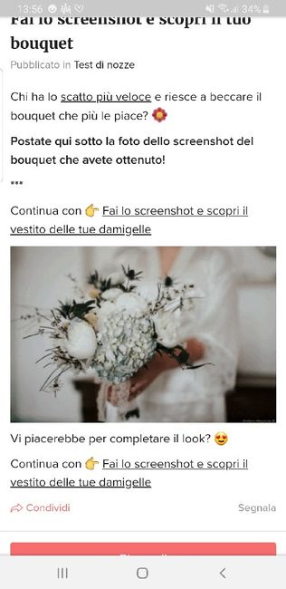 Fai lo screenshot e scopri il tuo bouquet 1