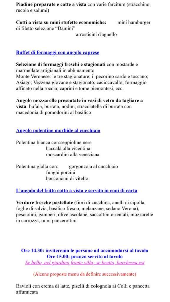 Proposta catering: mi date un consiglio? - 2