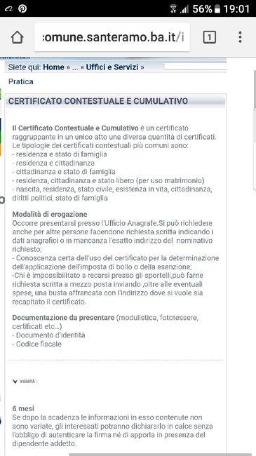 Certificato cumulativo - 1