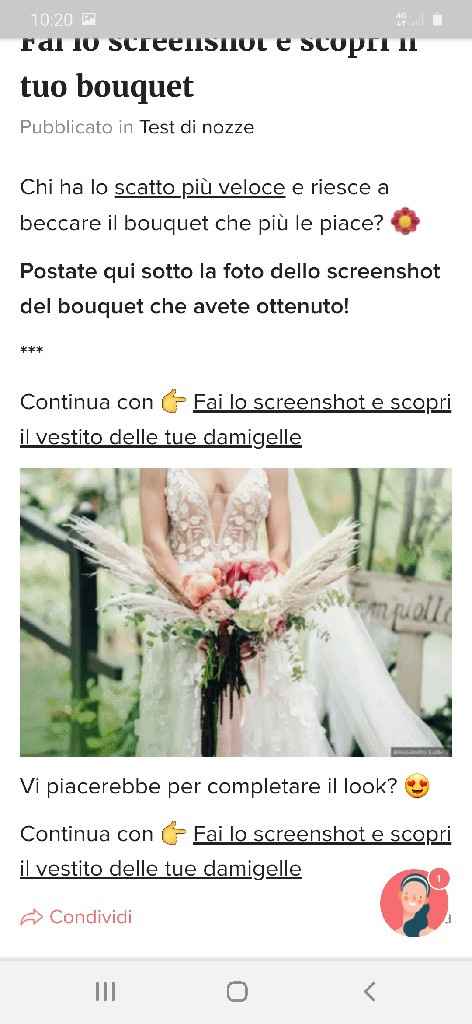 Fai lo screenshot e scopri il tuo bouquet - 1