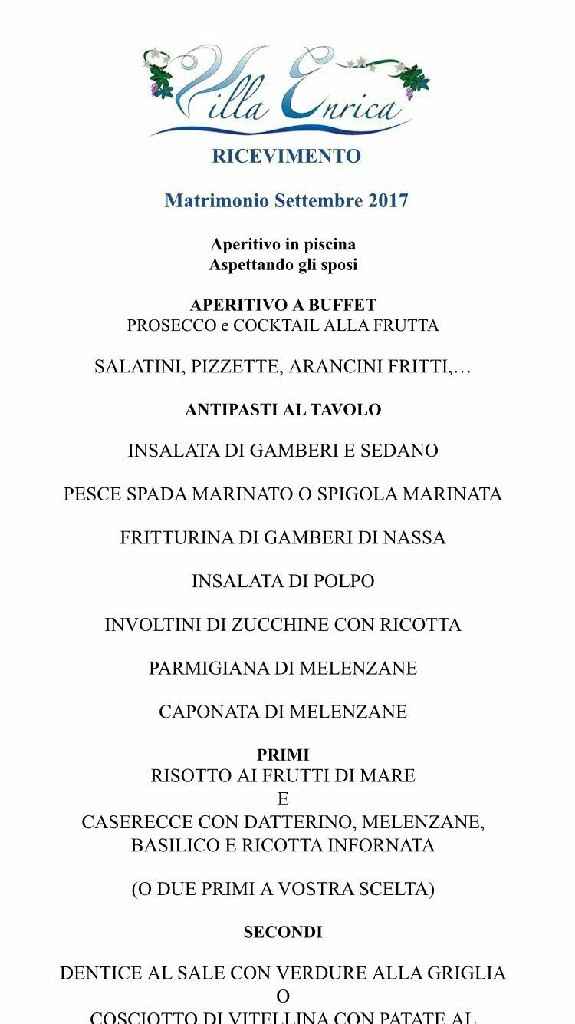 Prezzi ristorante - 1