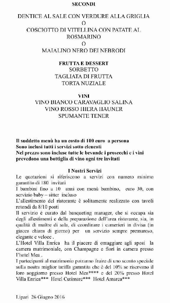 Prezzi ristorante - 2