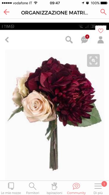 Bouquet sui toni Bordeaux 48