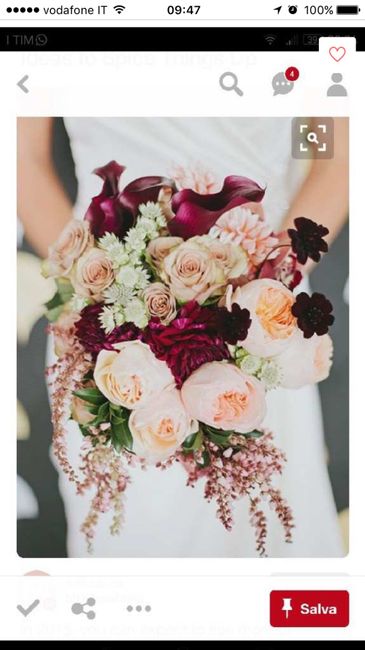 Bouquet sui toni Bordeaux 50