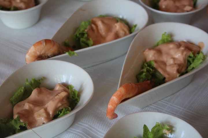 Cockteil di gamberi e ananas