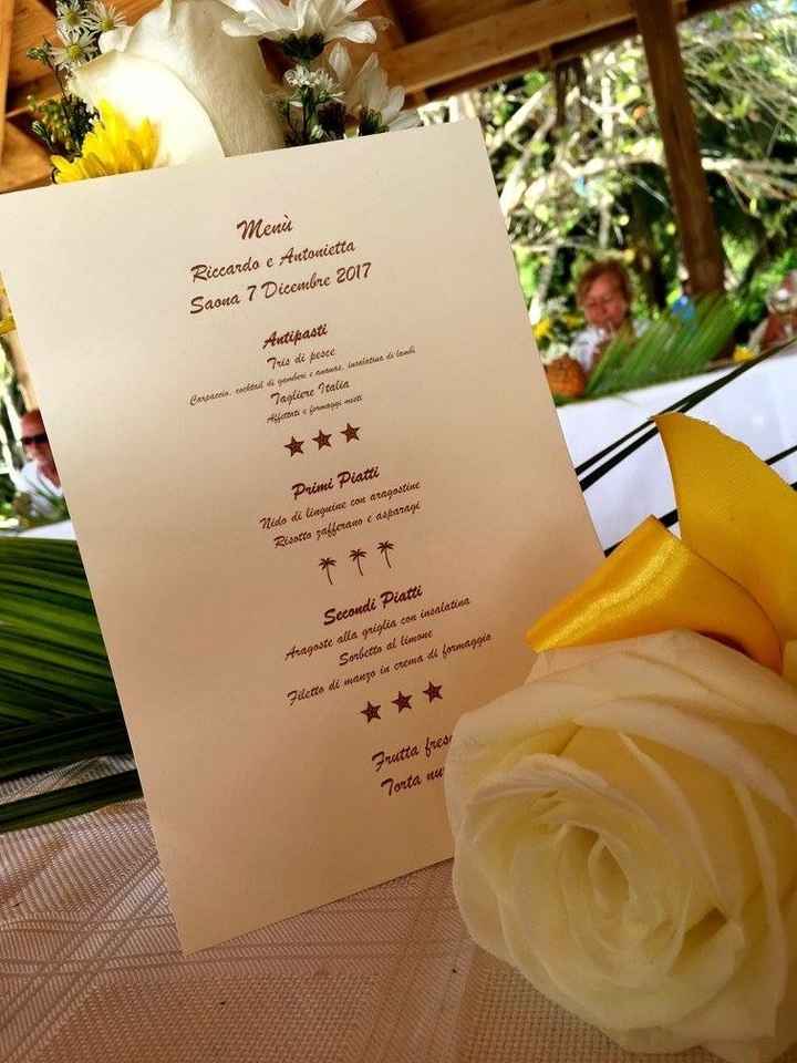 Menù Nozze